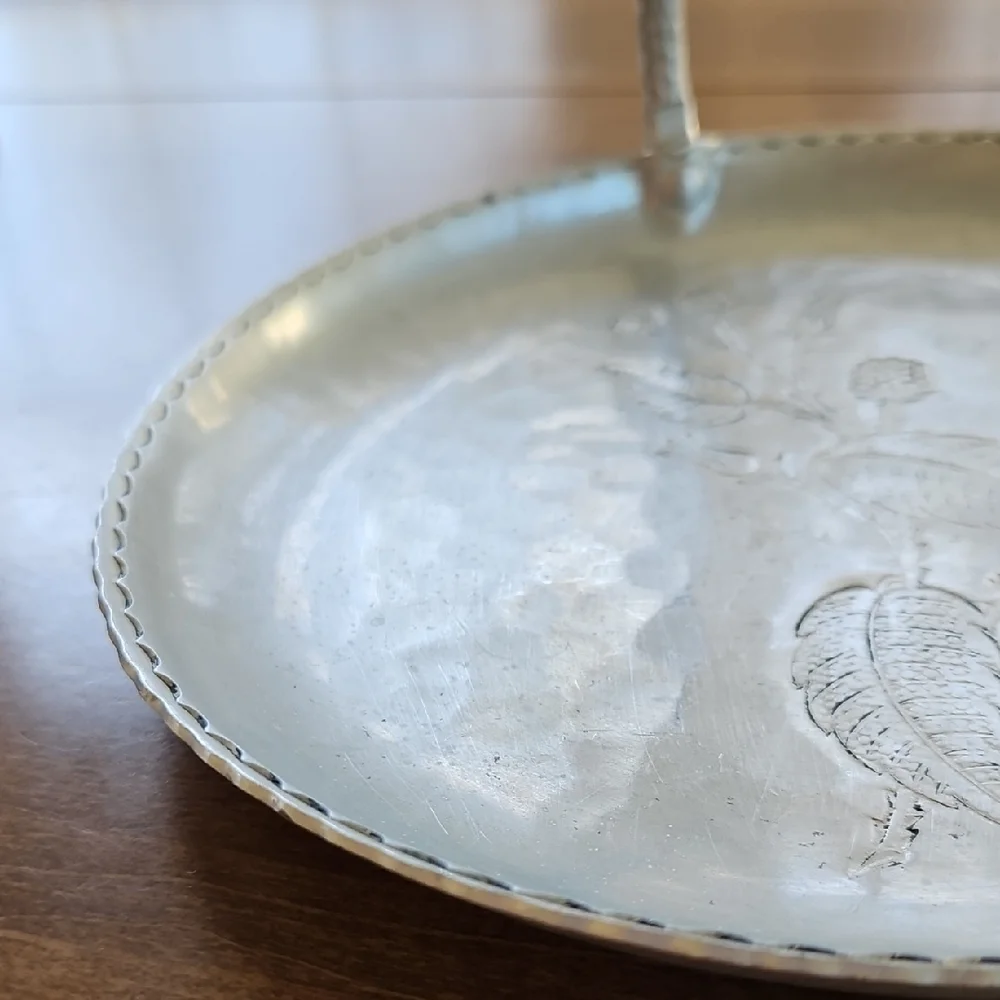 Vintage Farberware Wrought Hammered Aluminum Tray